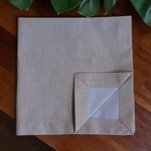 Guardanapo de Tecido 100% Algodão - 42 x 42 Cm - Cor Linho